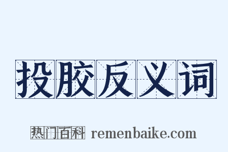 投胶反义词是什么意思的图片